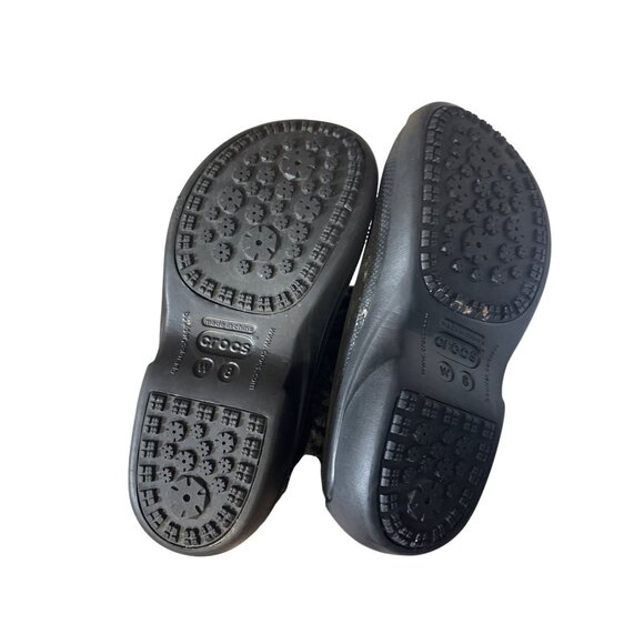 Crocs Black Winter Boots With Faux Fur Lining & Rubber Soles Womens 8 - Picture 9 of 10